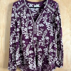 Lucky Brand Plum Floral Tunic